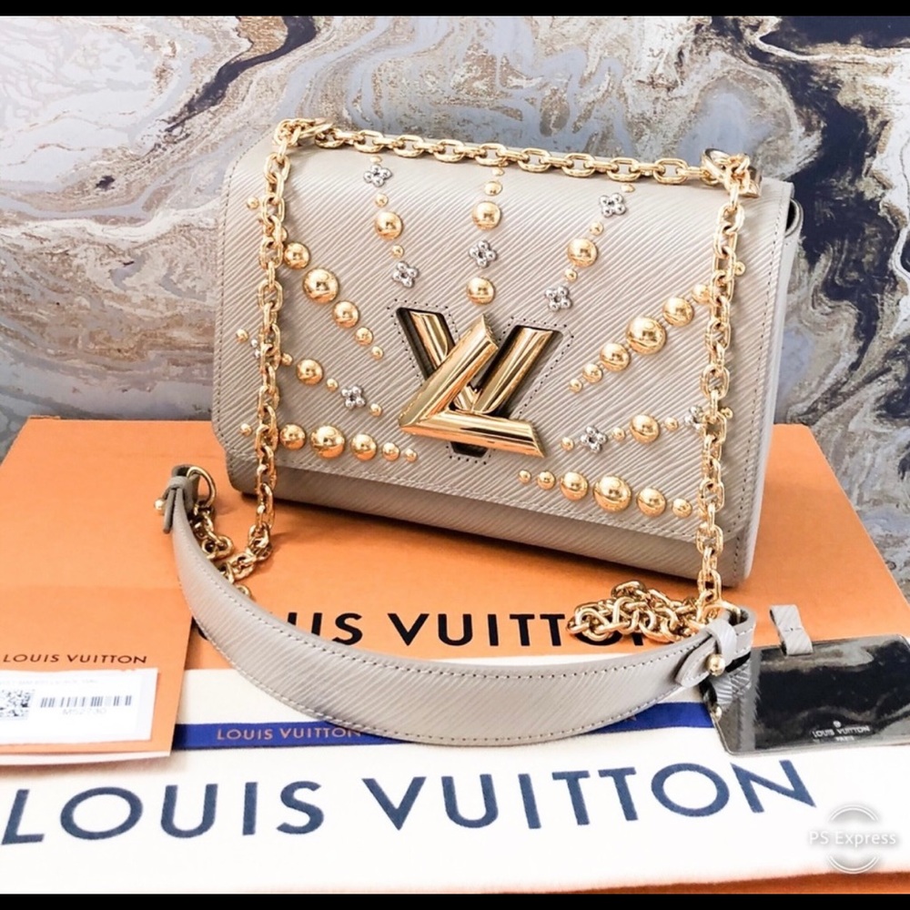 Louis Vuitton Epi Sol Studded Twist MM Chain Bag